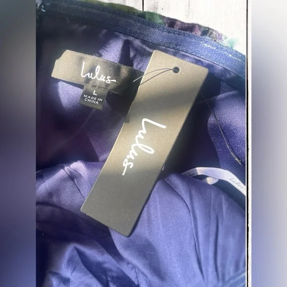 Lulus Wonderful Waltz Green Floral Print Strapless Bustier Maxi Dress Sz Lg NWT - Picture 9 of 11